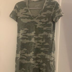 XS camo T-shirt dress